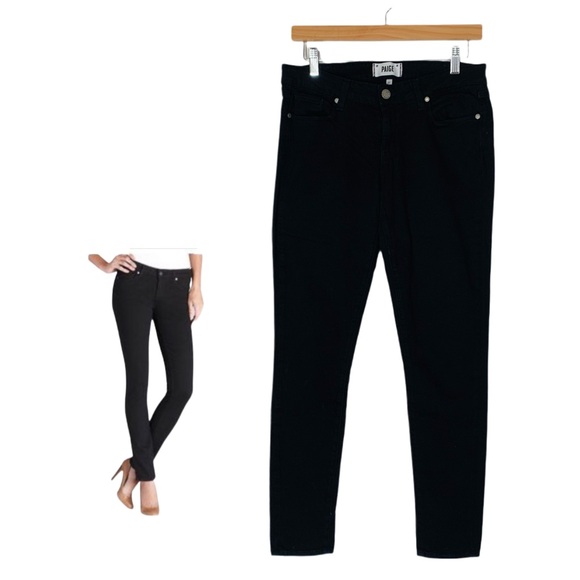 Paige Verdugo Ultra Skinny Overdye Black Jeans Size 29 - Picture 1 of 16